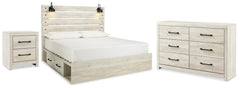 Best Deals Furniture - Ashley Furniture - Cambeck King Panel Storage Bed, Dresser and Nightstand - King Panel Storage Bed, Dresser and Nightstand - B192B139