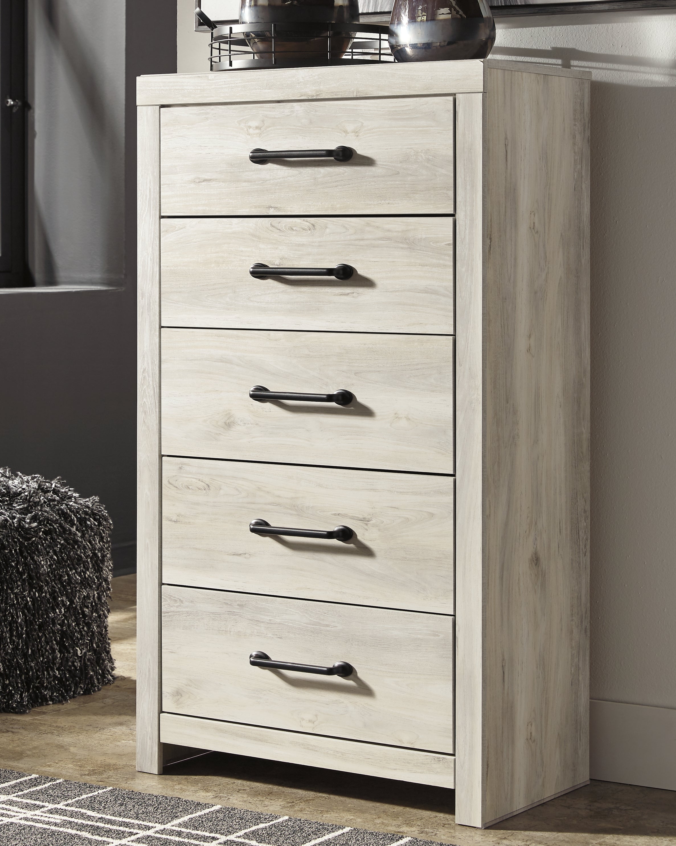 Cambeck King Panel Bed with Storage, Dresser, Mirror, Chest and 2 Nightstands