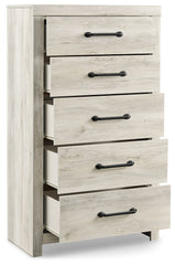 Cambeck Full Panel Bed with Storage, Chest and Nightstand
