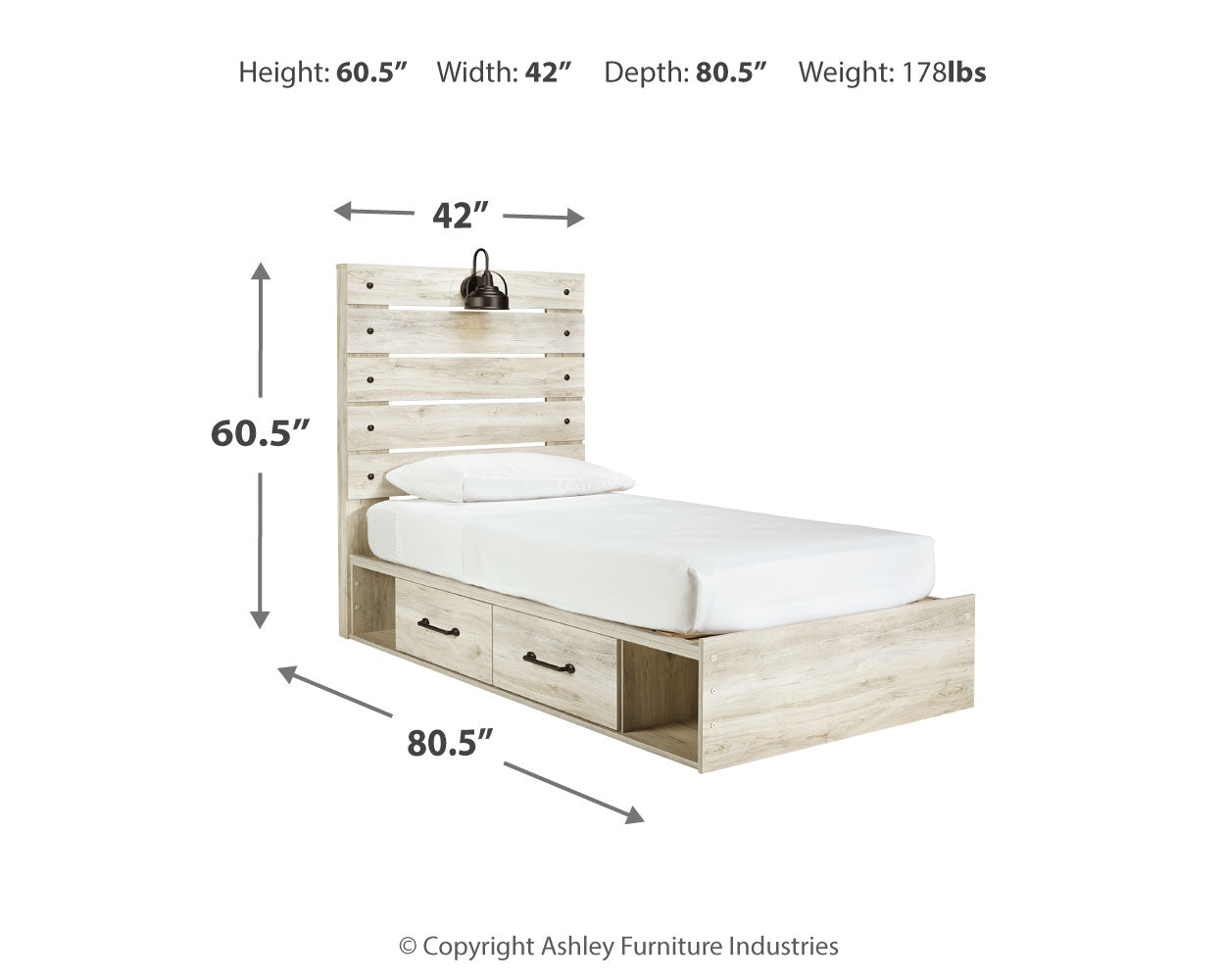 Cambeck Twin Panel Bed