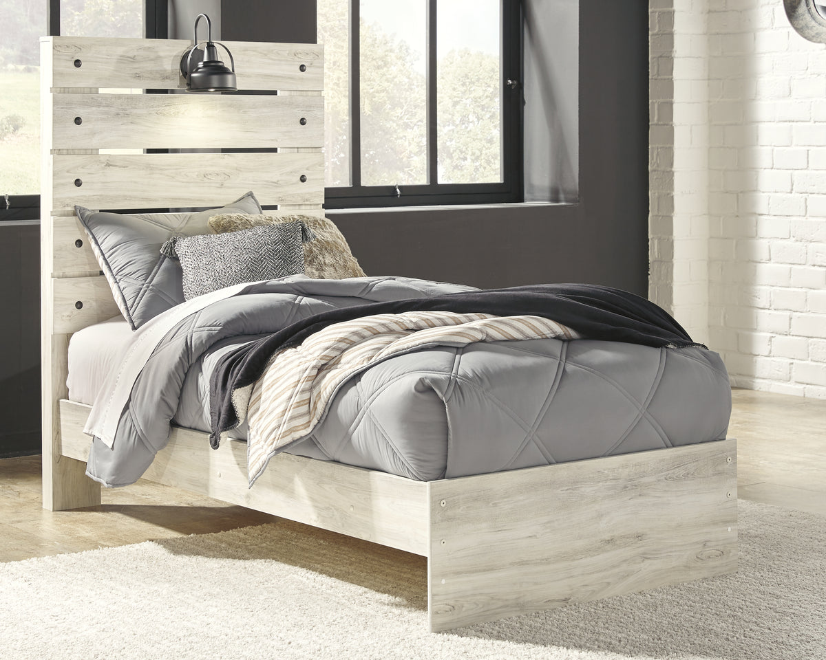 Best Deals Furniture - Ashley Furniture - Cambeck Twin Panel Bed - Twin Panel Bed / Whitewash - B192B2