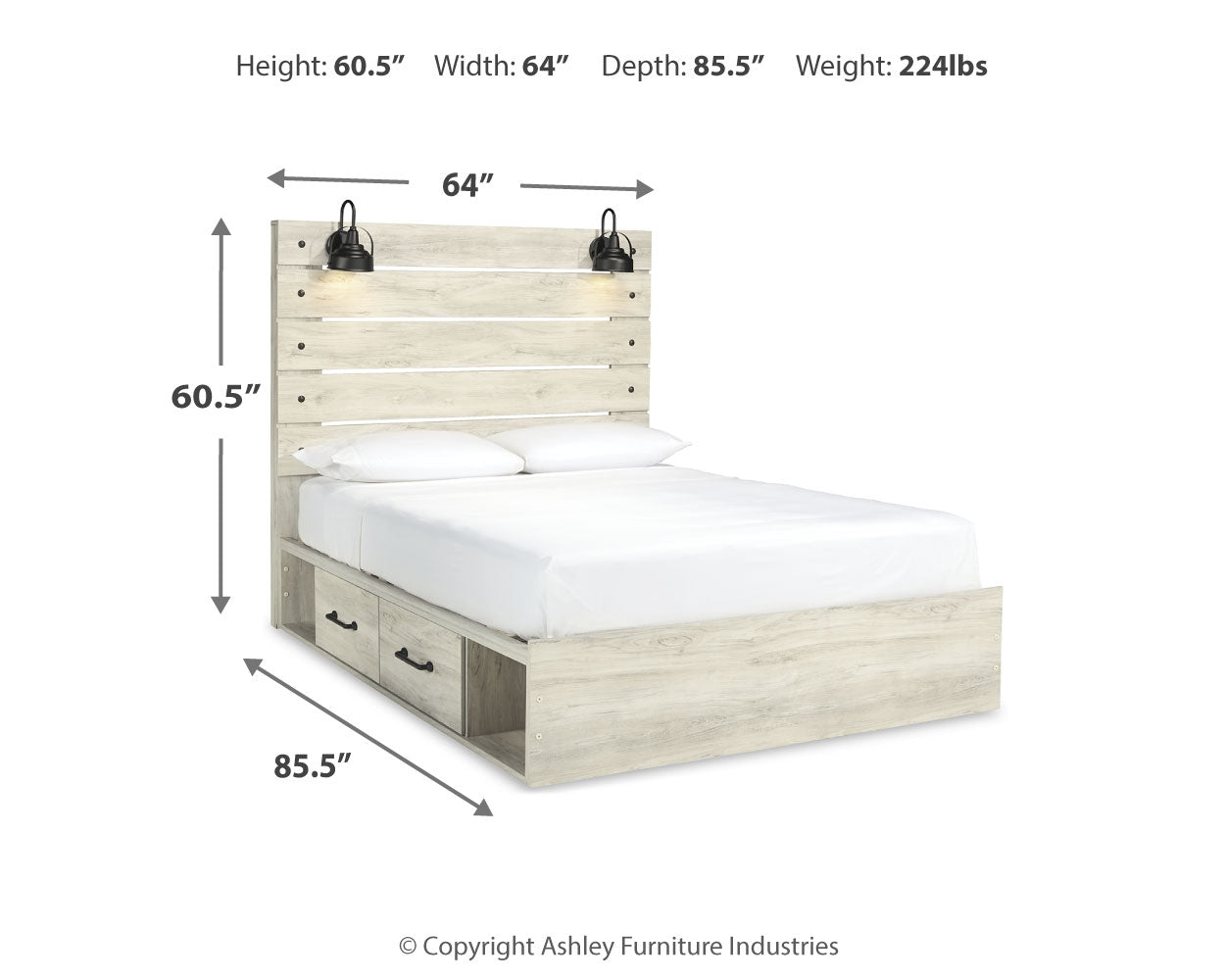 Cambeck Queen Panel Storage Bed, Dresser, Mirror, Chest and Nightstand