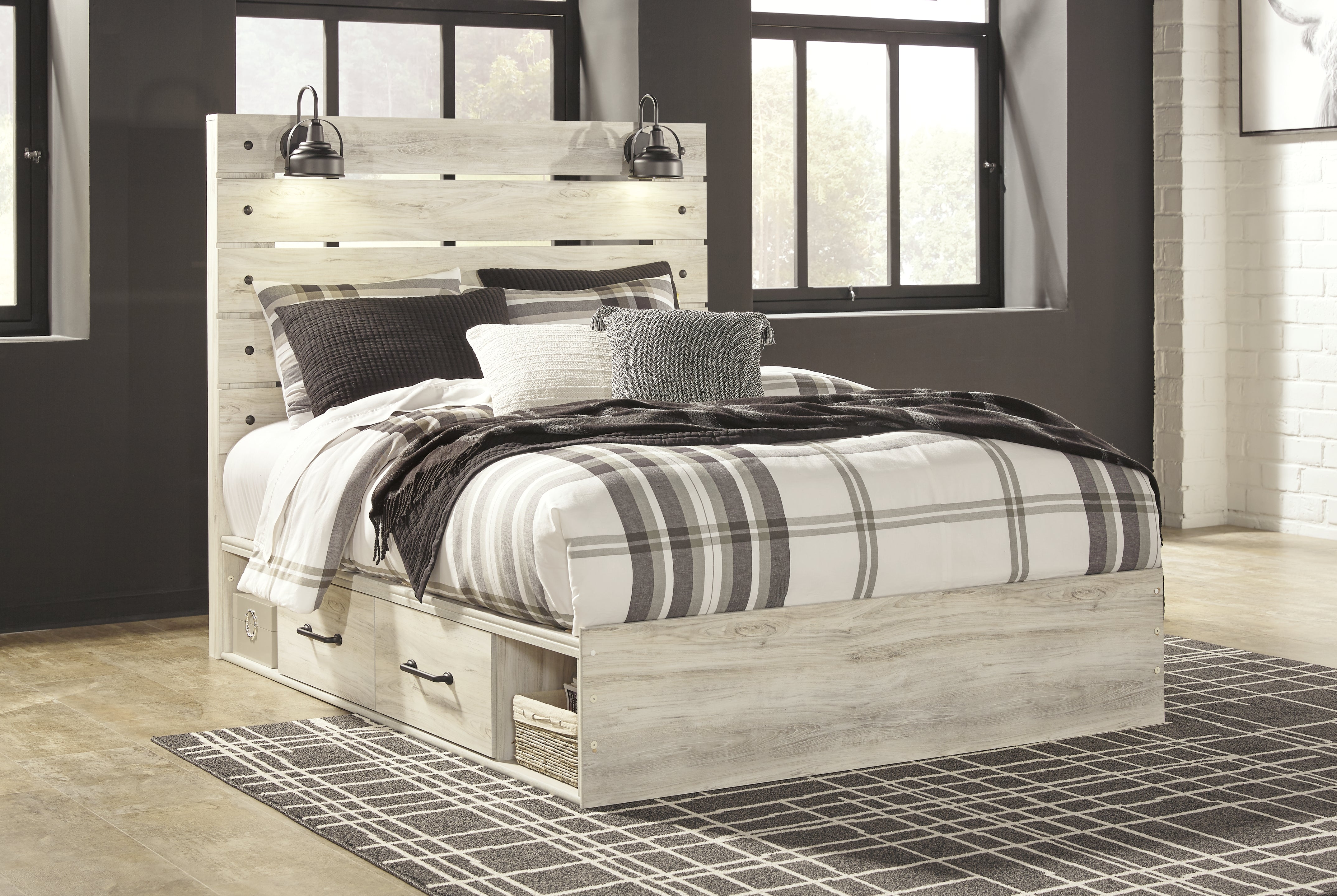 Cambeck Queen Panel Bed with Storage, Dresser and 2 Nightstands