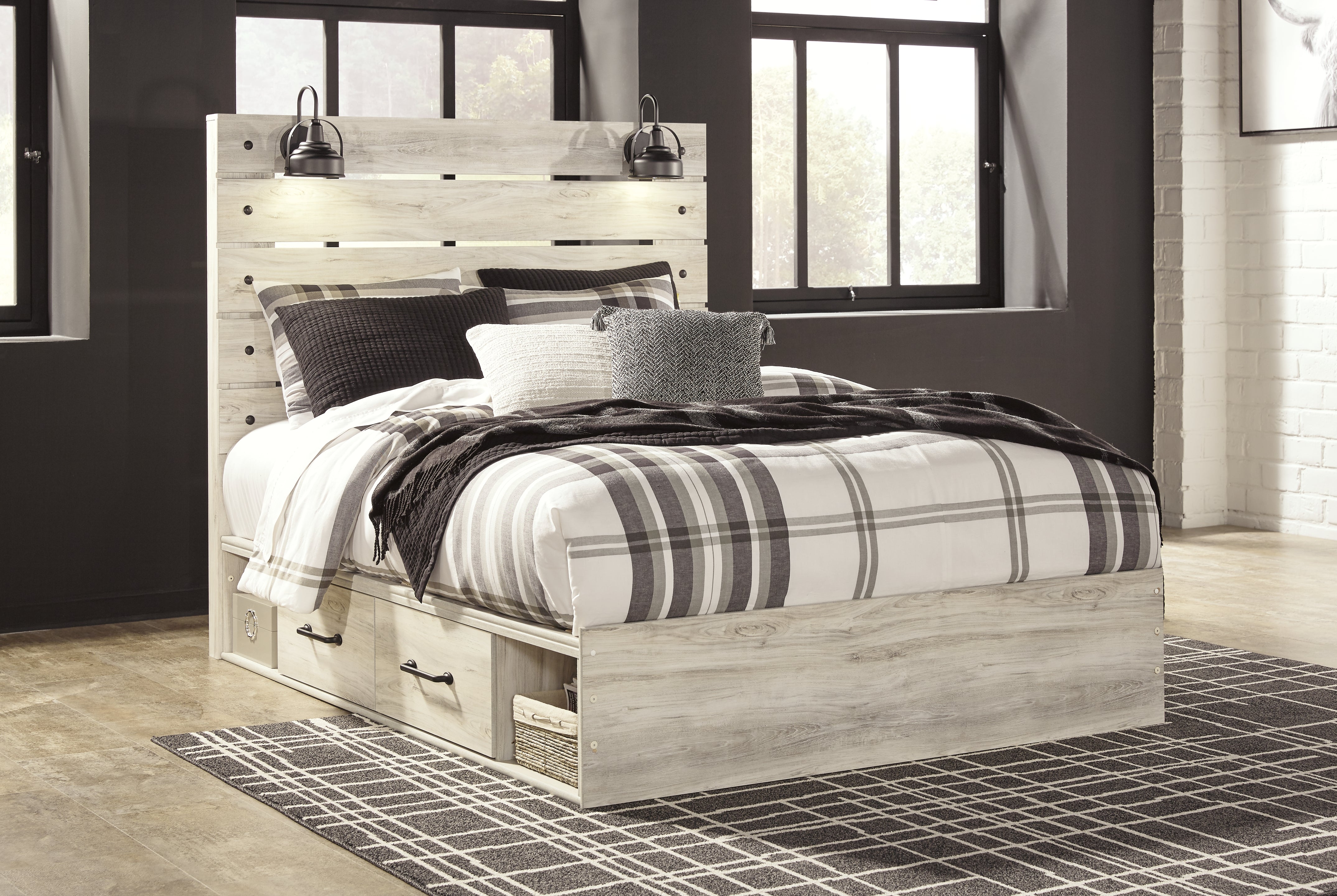 Cambeck Queen Panel Bed with Storage and Dresser