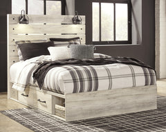 Best Deals Furniture - Ashley Furniture - Cambeck Queen Panel Bed with 4 Storage Drawers - Queen Panel Bed with 4 Storage Drawers / Whitewash - B192B24