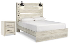 Best Deals Furniture - Ashley Furniture - Cambeck Queen Panel Bed and 2 Nightstands - Queen Panel Bed and 2 Nightstands / Whitewash - B192B119