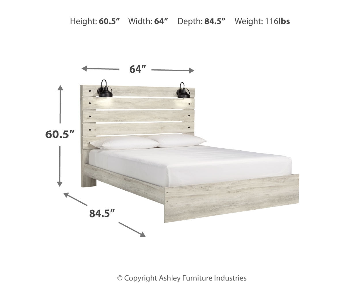 Cambeck Queen Panel Bed and 2 Nightstands