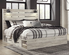 Best Deals Furniture - Ashley Furniture - Cambeck King Panel Bed with 2 Storage Drawers - King Panel Bed with 2 Storage Drawers / Whitewash - B192B19