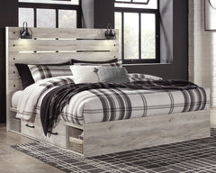 Best Deals Furniture - Ashley Furniture - Cambeck King Panel Bed with 4 Storage Drawers - King Panel Bed with 4 Storage Drawers / Whitewash - B192B27