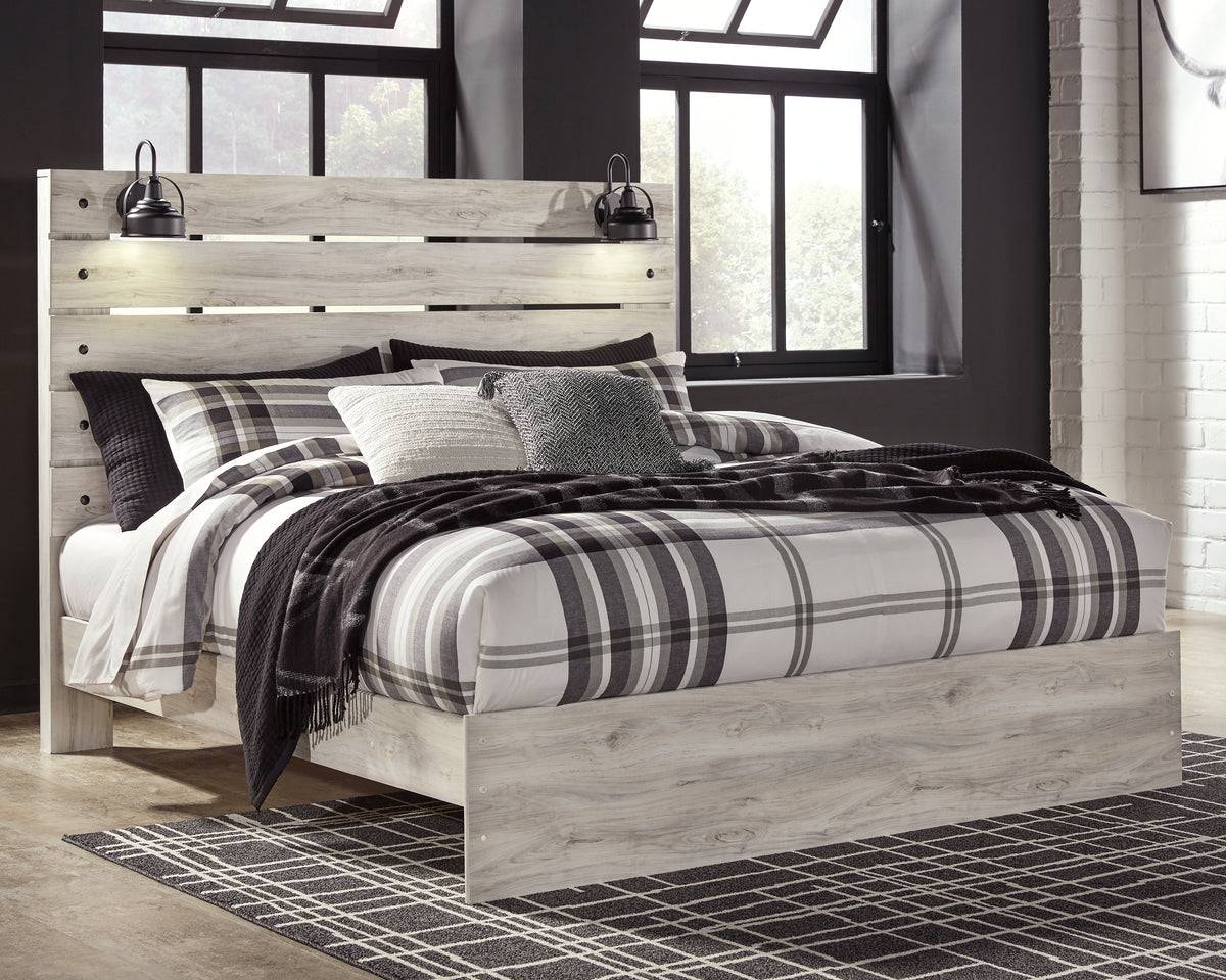 Best Deals Furniture - Ashley Furniture - Cambeck King Panel Bed - King Panel Bed / Whitewash - B192B28