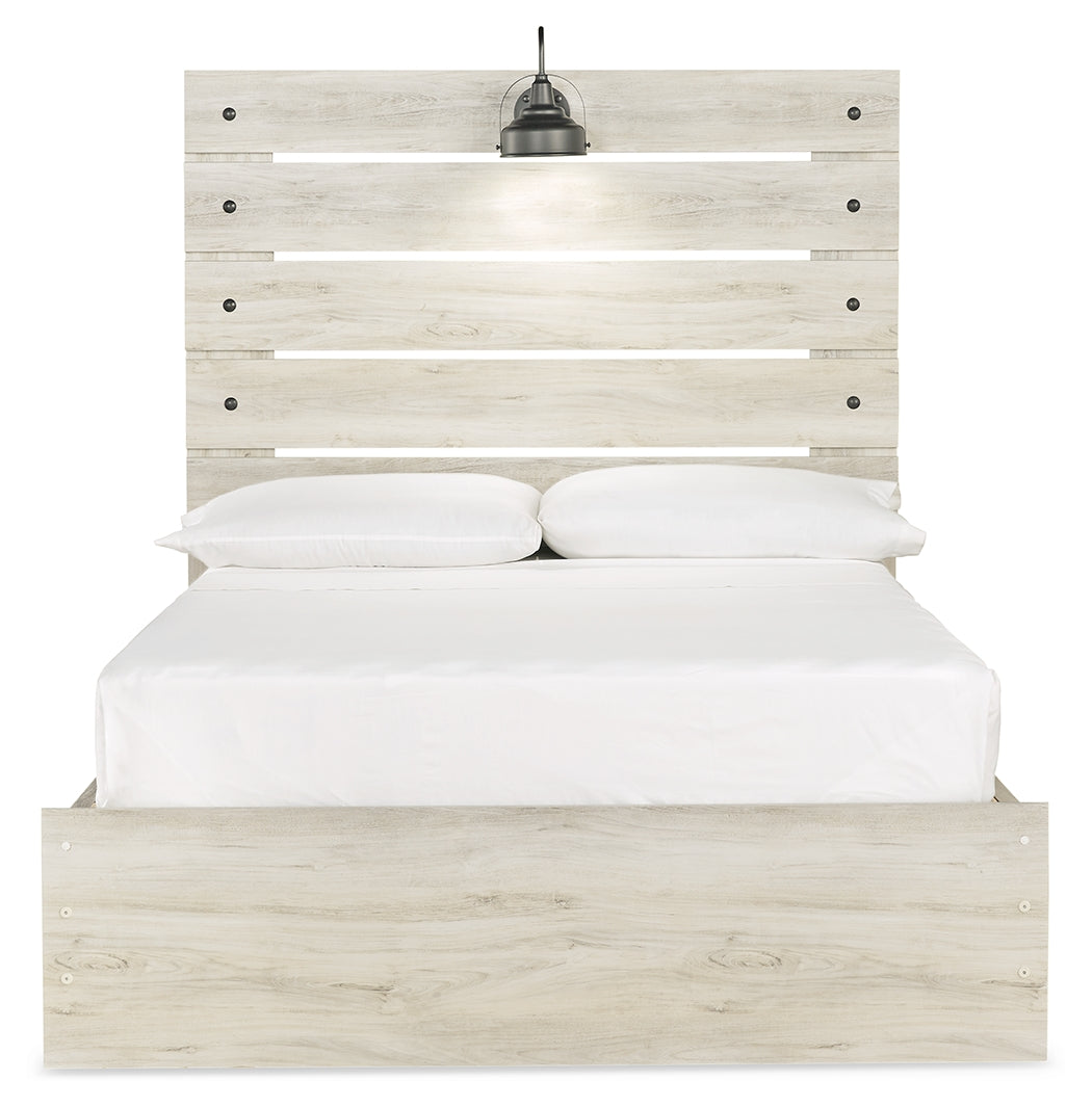 Cambeck Full Panel Bed with Storage, Dresser and Nightstand
