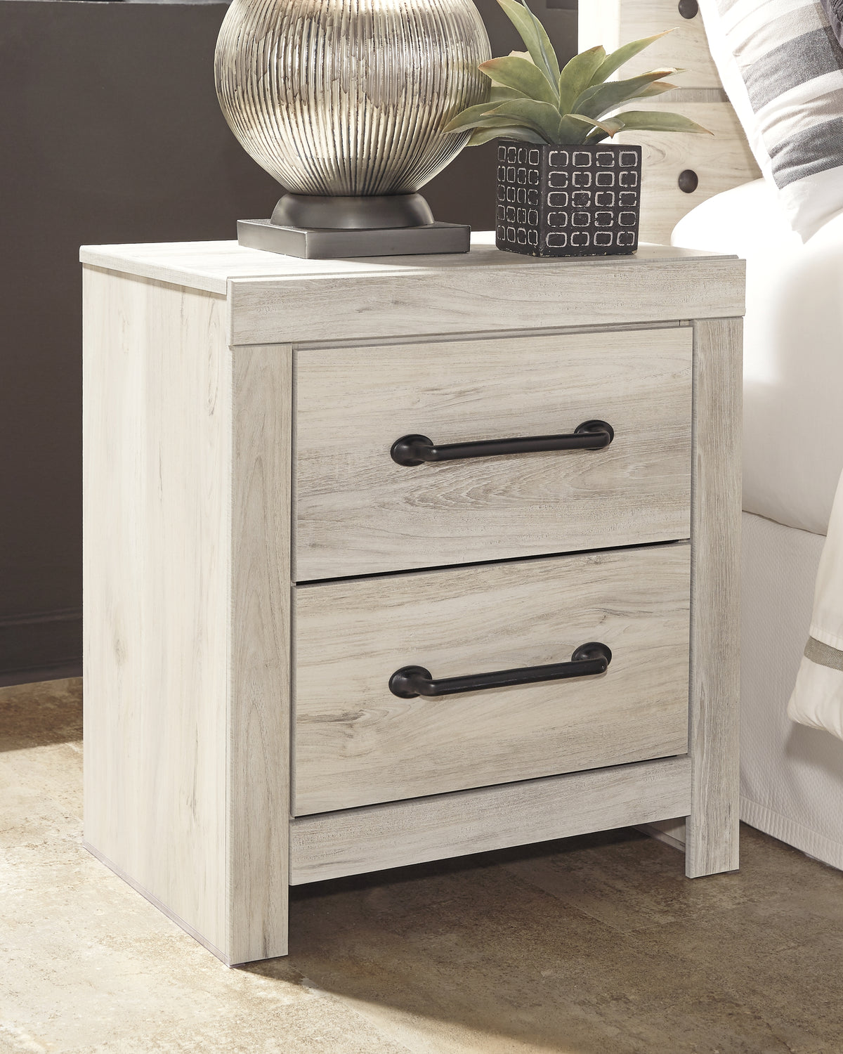Best Deals Furniture - Ashley Furniture - Cambeck Nightstand - Two Drawer Night Stand / Whitewash - B192-92