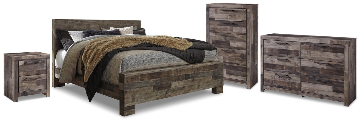 Best Deals Furniture - Ashley Furniture - Derekson Queen Panel Storage Bed, Dresser, Chest and Nightstand - Queen Panel Storage Bed, Dresser, Chest and Nightstand - B200B84