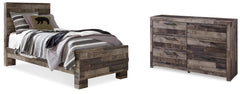 Best Deals Furniture - Ashley Furniture - Derekson Twin Panel Bed and Dresser - Twin Panel Bed and Dresser - B200B65