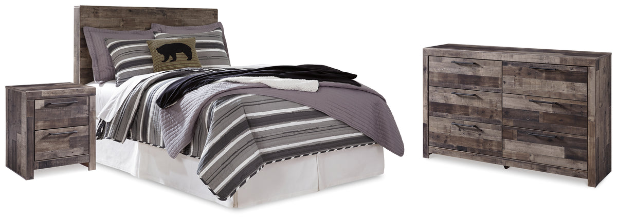 Best Deals Furniture - Ashley Furniture - Derekson Full Panel Headboard, Dresser and Nightstand - Full Panel Headboard, Dresser and Nightstand - B200B57