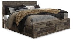 Best Deals Furniture - Ashley Furniture - Derekson King Panel Bed with 6 Storage Drawers - King Panel Bed with 6 Storage Drawers / Multi Gray - B200B12