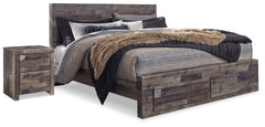 Best Deals Furniture - Ashley Furniture - Derekson King Panel Storage Bed and 2 Nightstands - King Panel Storage Bed and 2 Nightstands - B200B55