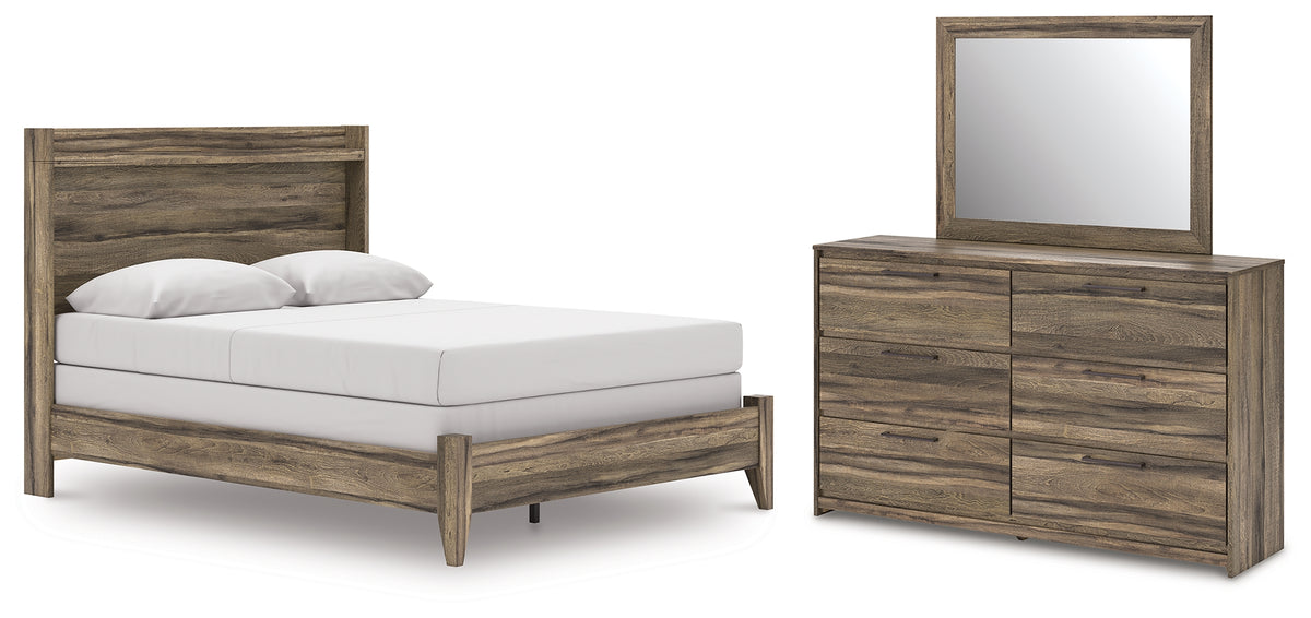 Best Deals Furniture - Ashley Furniture - Elbrim Queen Panel Bed, Dresser and Mirror - Queen Panel Bed, Dresser and Mirror - PCB2005B3