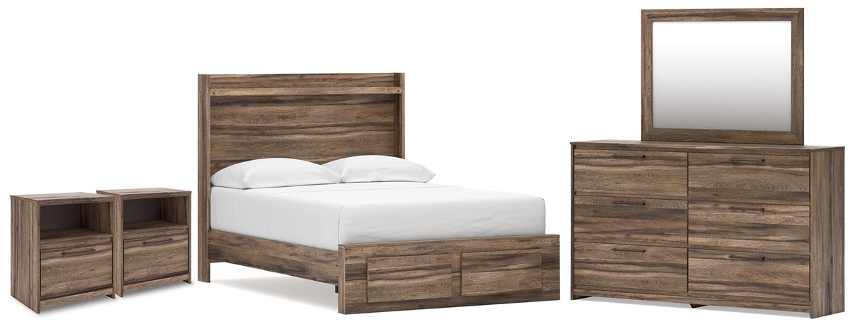 Best Deals Furniture - Ashley Furniture - Elbrim Full Panel Storage Bed, Dresser, Mirror and 2 Nightstands - Full Panel Storage Bed, Dresser, Mirror and 2 Nightstands - PCB2005B30