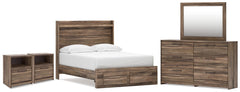 Best Deals Furniture - Ashley Furniture - Elbrim Full Panel Storage Bed, Dresser, Mirror and 2 Nightstands - Full Panel Storage Bed, Dresser, Mirror and 2 Nightstands - PCB2005B30