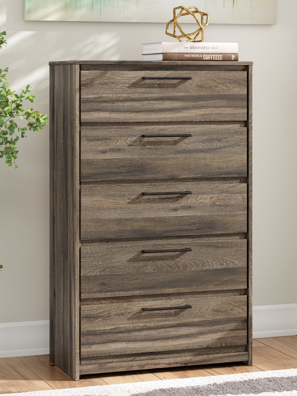 Best Deals Furniture - Ashley Furniture - Elbrim Chest of Drawers - Five Drawer Chest - PCB2005-46