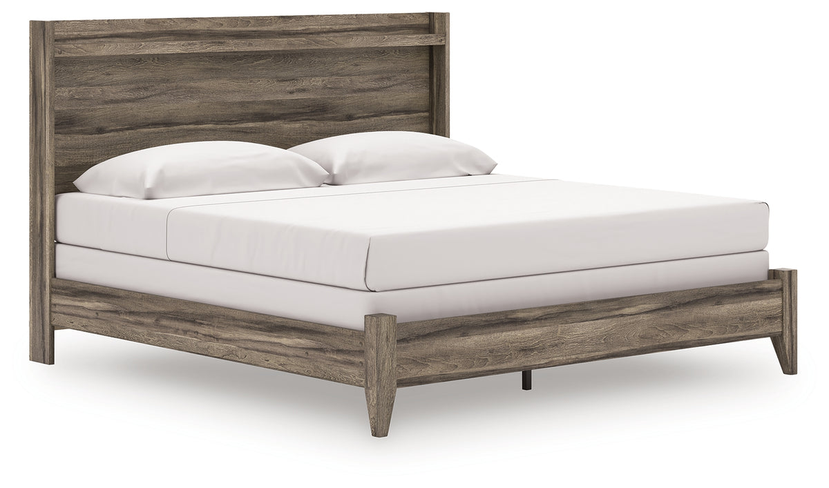 Best Deals Furniture - Ashley Furniture - Elbrim King Panel Bed - King Panel Bed / Brown - PCB2005B6