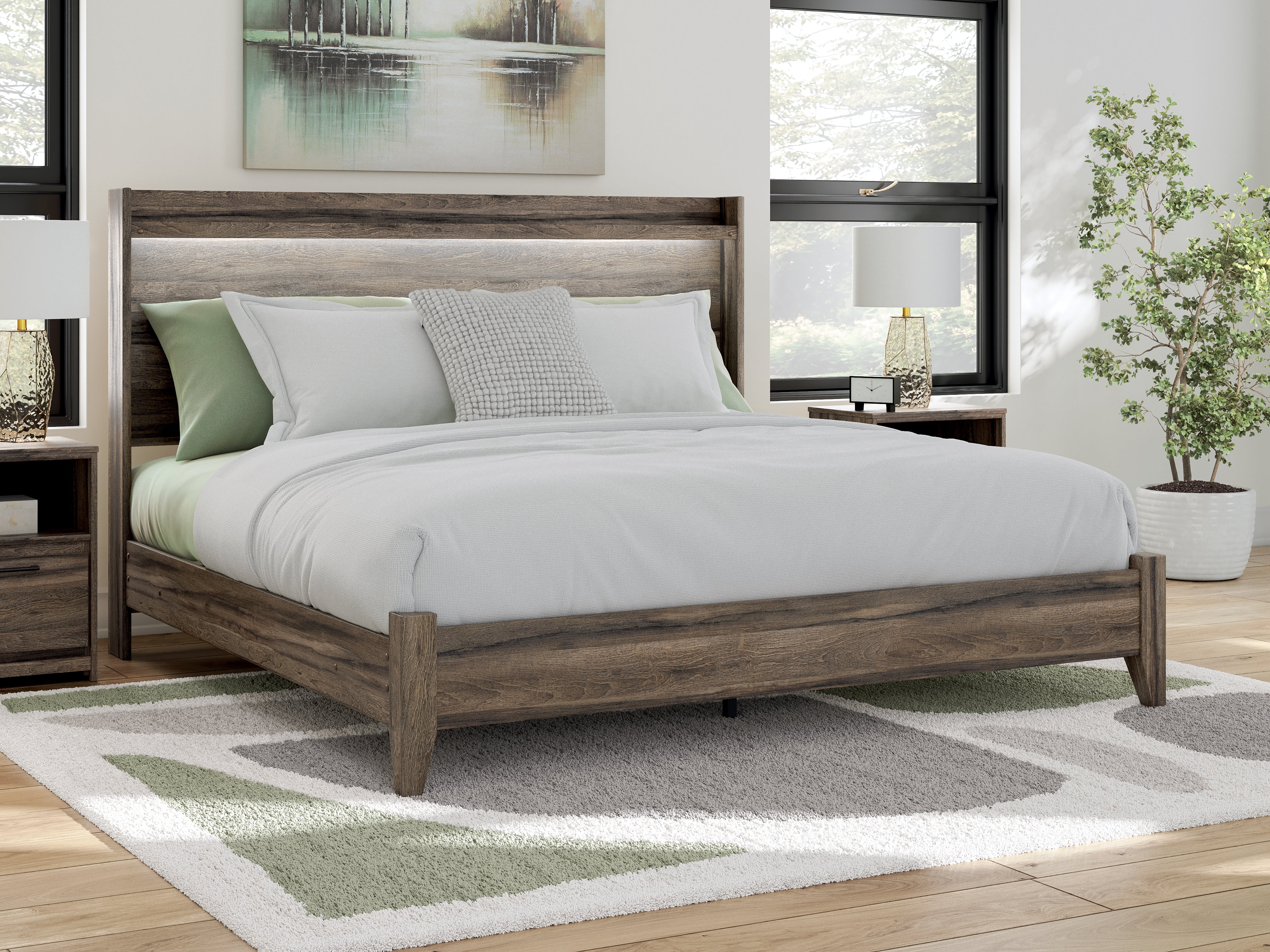 Best Deals Furniture - Ashley Furniture - Elbrim King Panel Bed - King Panel Bed - PCB2005B6