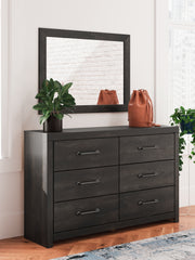 Best Deals Furniture - Ashley Furniture - Hollivern Bedroom - Dresser and Mirror / Dark Gray - PCB2108B1