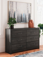 Best Deals Furniture - Ashley Furniture - Hollivern Dresser - Six Drawer Dresser / Dark Gray - PCB2108-31