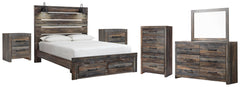 Best Deals Furniture - Ashley Furniture - Drystan Queen Panel Storage Bed, Dresser, Mirror, Chest and 2 Nightstands - Queen Panel Storage Bed, Dresser, Mirror, Chest and 2 Nightstands - B211B123
