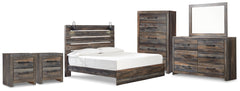 Best Deals Furniture - Ashley Furniture - Drystan King Panel Bed, Dresser, Mirror and 2 Nightstands - King Panel Bed, Dresser, Mirror and 2 Nightstands - B211B101