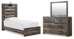 Best Deals Furniture - Ashley Furniture - Drystan Twin Panel Bed, Dresser and Mirror - Twin Panel Bed, Dresser and Mirror - B211B5