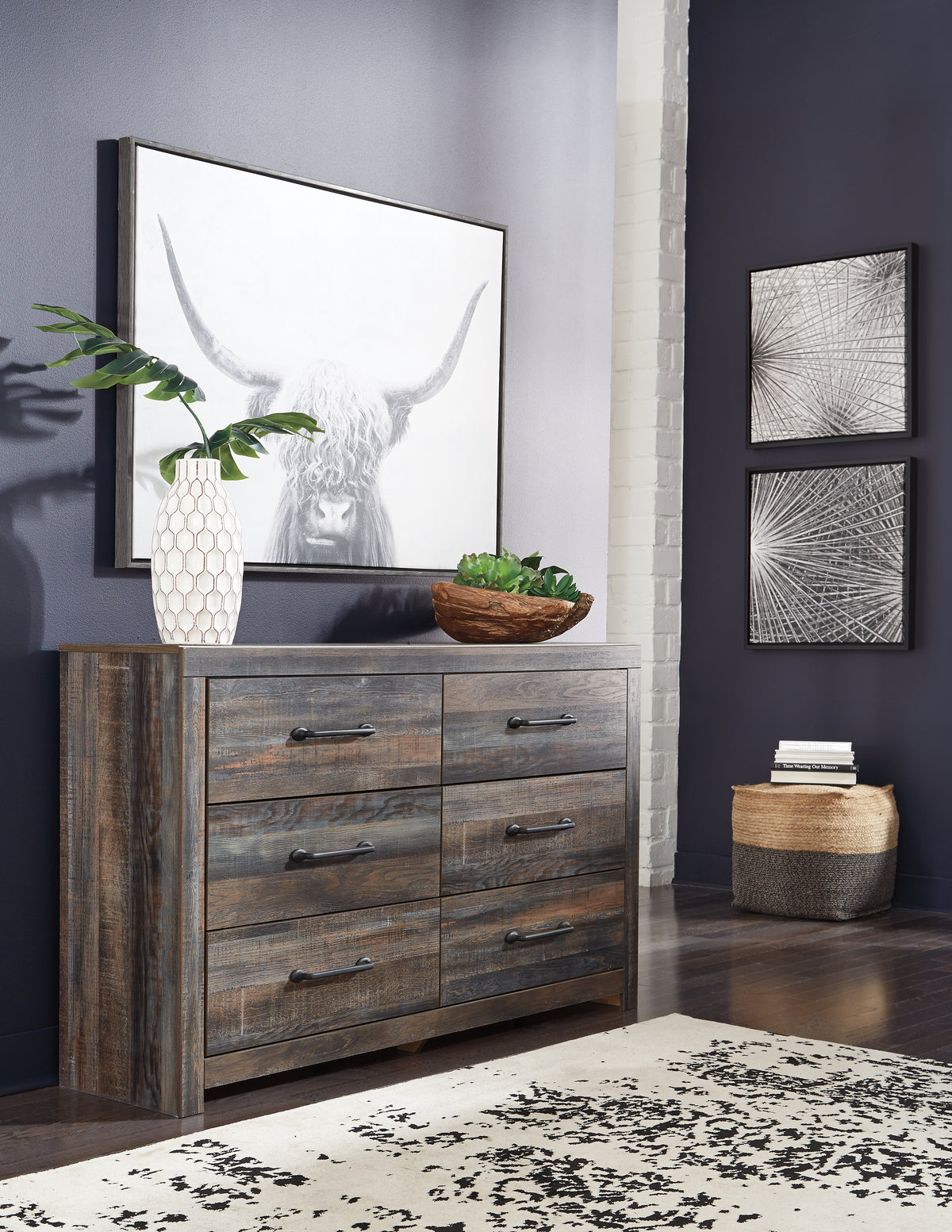 Best Deals Furniture - Ashley Furniture - Drystan Dresser - Six Drawer Dresser / Multi - B211-31