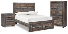 Best Deals Furniture - Ashley Furniture - Drystan Full Bookcase Storage Bed, Chest and Nightstand - Full Bookcase Storage Bed, Chest and Nightstand - B211B114