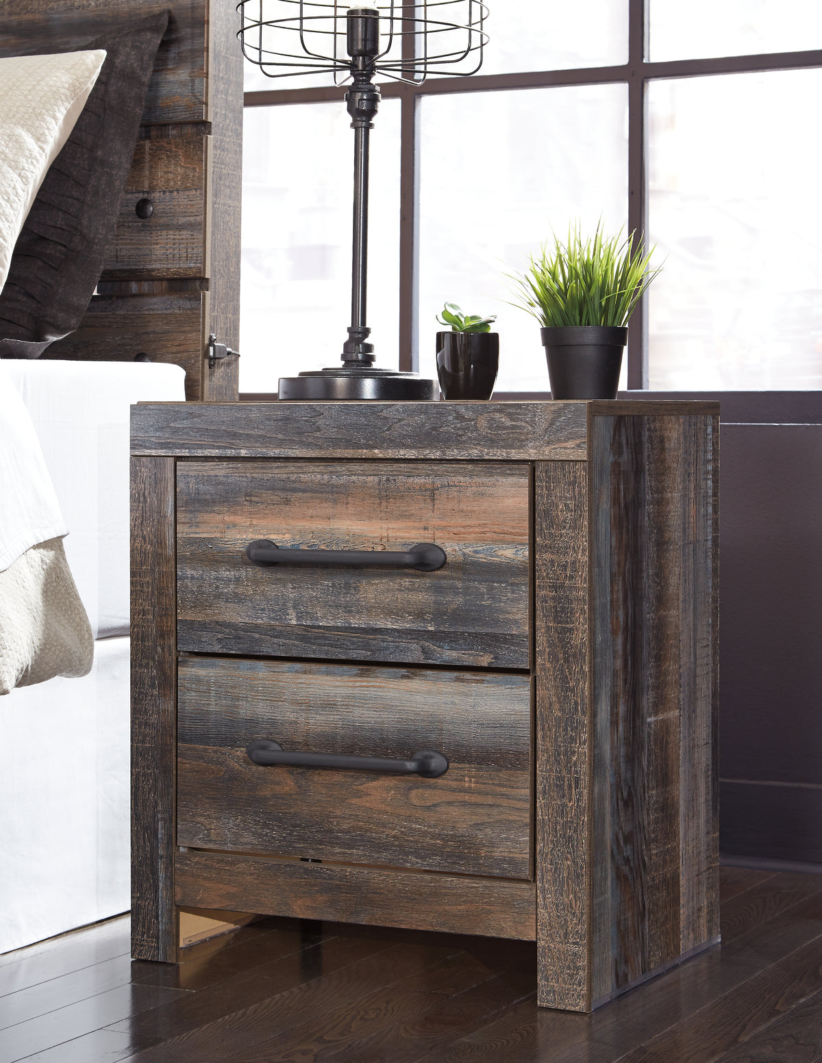Best Deals Furniture - Ashley Furniture - Drystan Nightstand - Two Drawer Night Stand / Multi - B211-92
