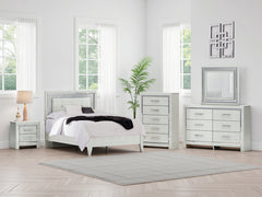 Best Deals Furniture - Ashley Furniture - Zyniden Full Upholstered Panel Bed - Full Upholstered Panel Bed / Silver - B2114B4