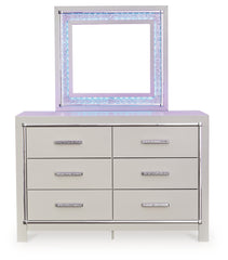 Zyniden Full Upholstered Panel Headboard, Dresser and Mirror