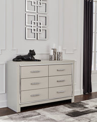 Best Deals Furniture - Ashley Furniture - Zyniden Dresser - Six Drawer Dresser / Silver - B2114-31