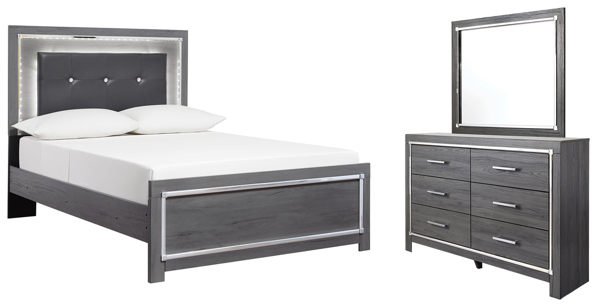 Best Deals Furniture - Ashley Furniture - Lodanna Full Panel Bed, Dresser and Mirror - Full Panel Bed, Dresser and Mirror - B214B8