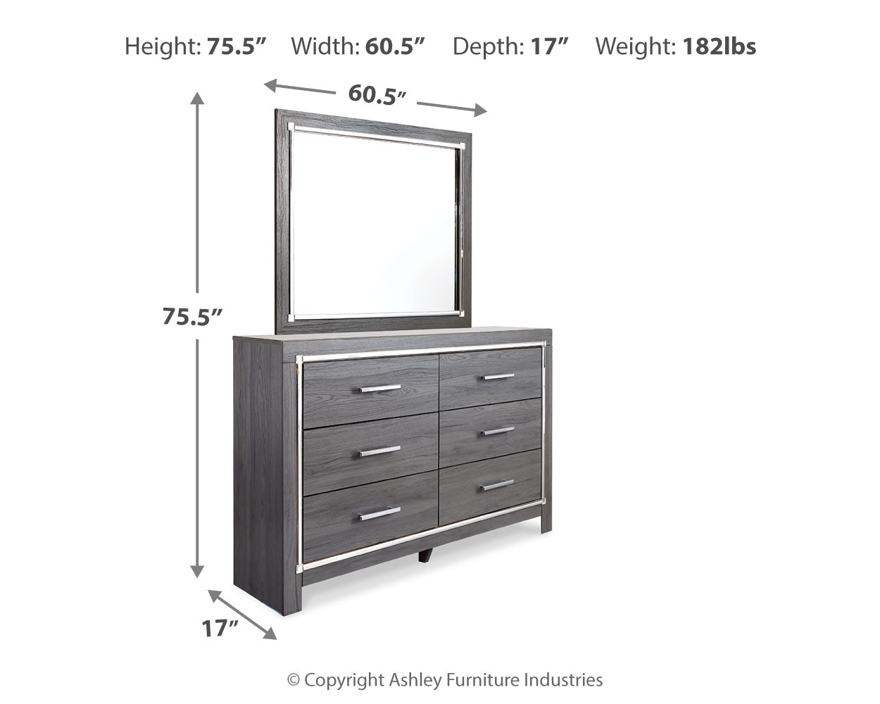 Lodanna Full Storage Bed, Dresser, Mirror, Chest and Nightstand