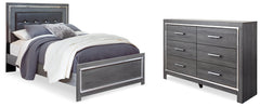Best Deals Furniture - Ashley Furniture - Lodanna Queen Panel Bed and Dresser - Queen Panel Bed and Dresser / Gray - B214B38