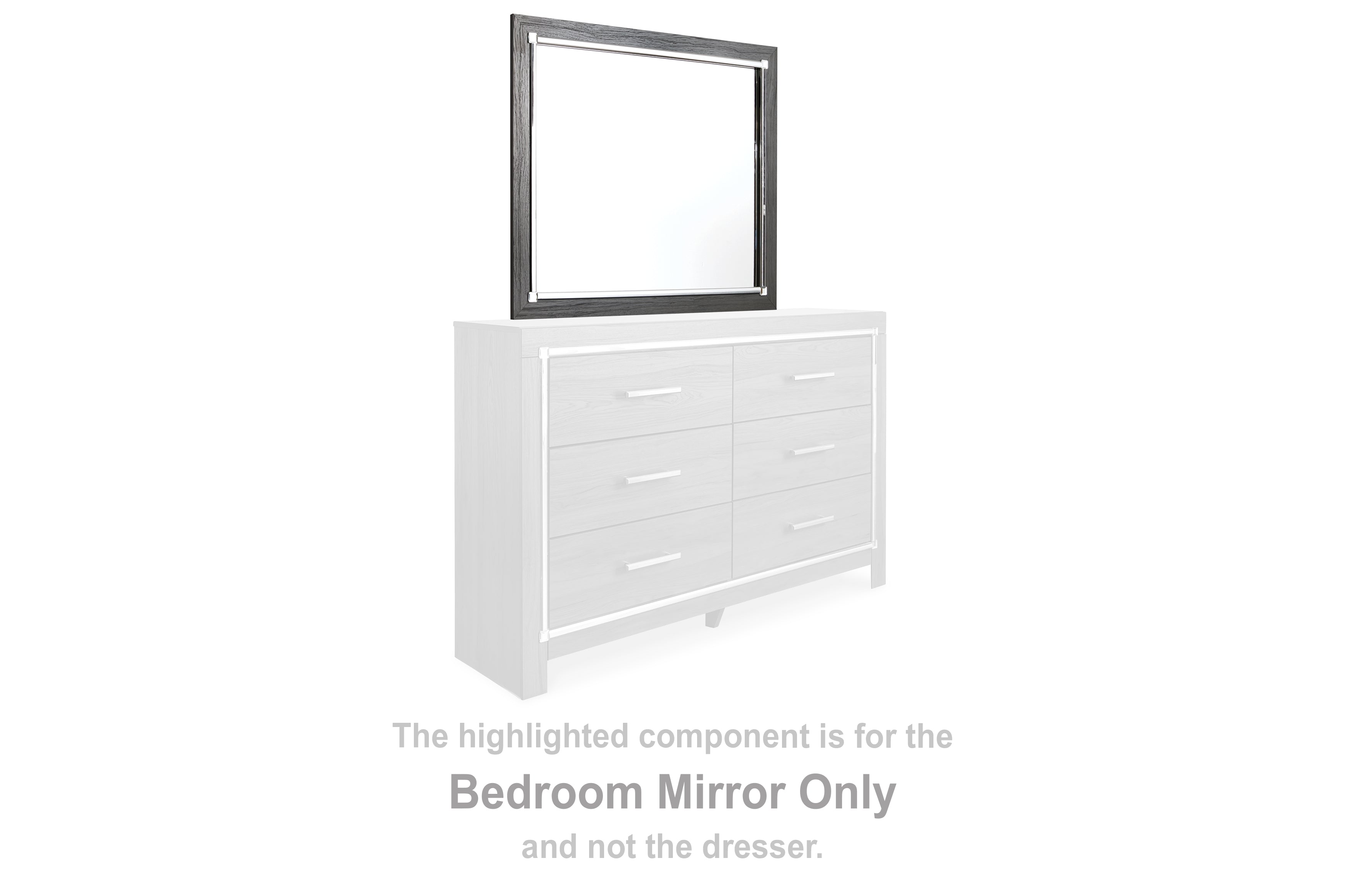 Best Deals Furniture - Ashley Furniture - Lodanna Bedroom Mirror - Bedroom Mirror / Gray - B214-36