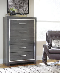 Best Deals Furniture - Ashley Furniture - Lodanna Chest of Drawers - Five Drawer Chest / Gray - B214-46