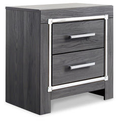 Lodanna King Upholstered Panel Headboard, Dresser, Mirror, and Nightstand
