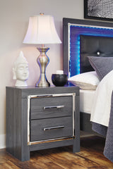 Best Deals Furniture - Ashley Furniture - Lodanna Nightstand - Two Drawer Night Stand / Gray - B214-92