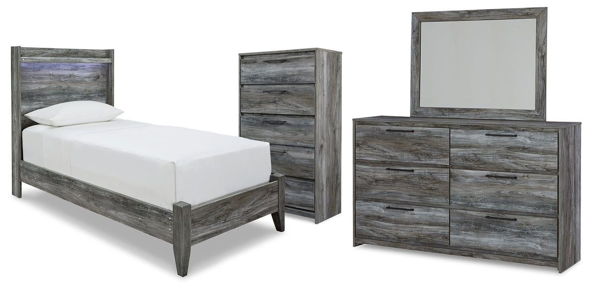Best Deals Furniture - Ashley Furniture - Baystorm Twin Panel Bed, Dresser, Mirror and Chest - Twin Panel Bed, Dresser, Mirror and Chest - B221B95
