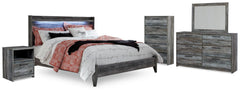 Best Deals Furniture - Ashley Furniture - Baystorm King Panel Bed, Dresser, Mirror, Chest and Nightstand - King Panel Bed, Dresser, Mirror, Chest and Nightstand - B221B102