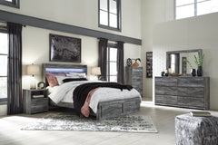 Best Deals Furniture - Ashley Furniture - Baystorm Queen Panel Storage Bed, Dresser, Mirror, Chest and 2 Nightstands - Queen Panel Storage Bed, Dresser, Mirror, Chest and 2 Nightstands / Gray - B221B57