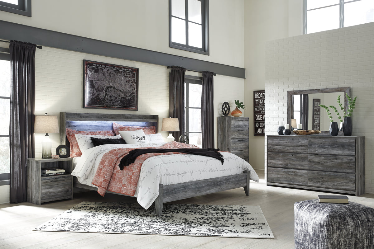 Best Deals Furniture - Ashley Furniture - Baystorm King Panel Bed, Dresser, Mirror, Chest and 2 Nightstands - King Panel Bed, Dresser, Mirror, Chest and 2 Nightstands - B221B53
