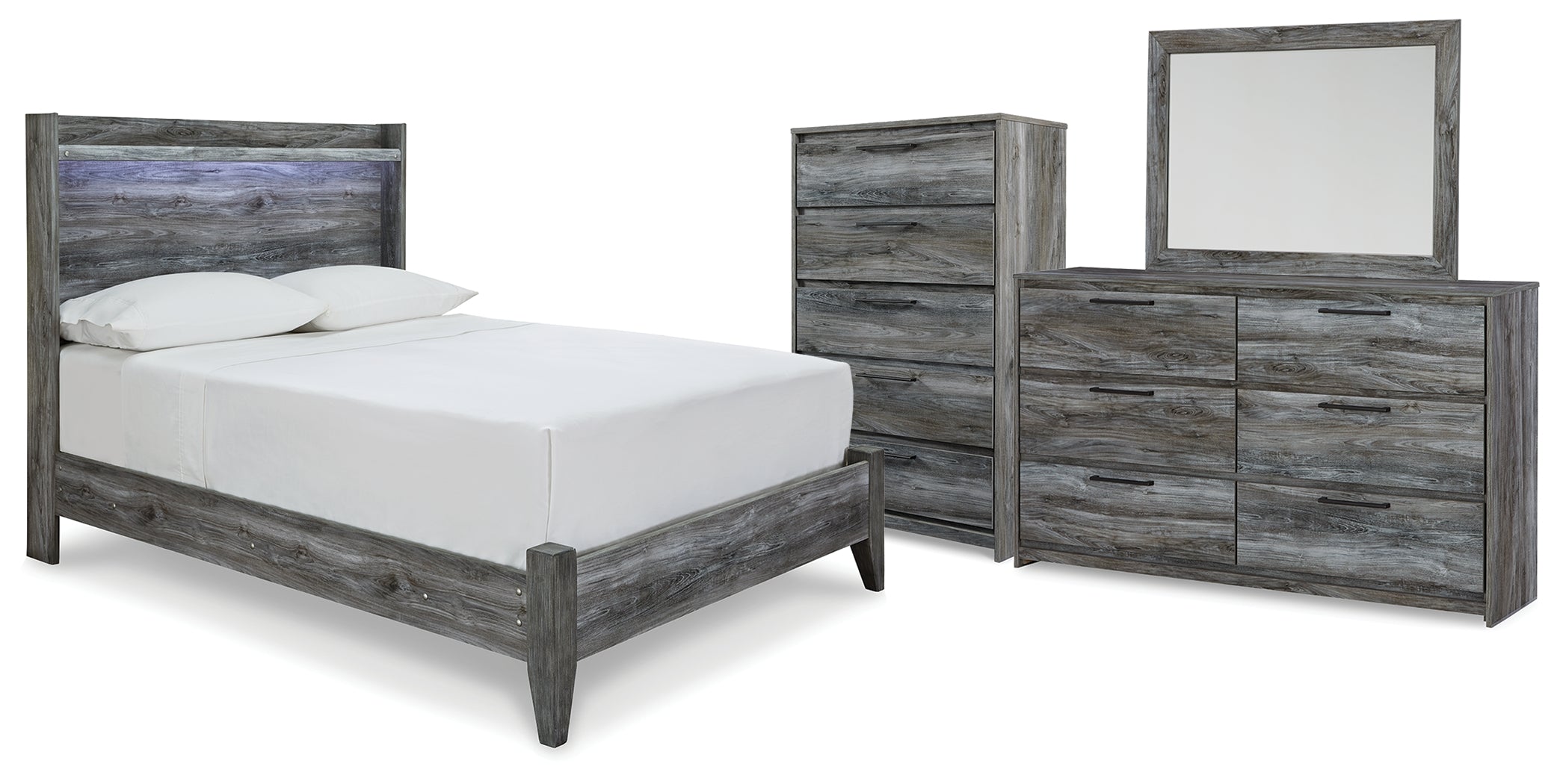 Best Deals Furniture - Ashley Furniture - Baystorm Full Panel Bed, Dresser, Mirror and Chest - Full Panel Bed, Dresser, Mirror and Chest - B221B80